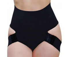 Sexy Solid Color Hollow Out High-Waisted Women's Briefs