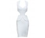 Sexy Halter Design White Sheath Dress for Woman